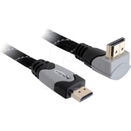 DELOCK 82994 - Cable HDMI de alta velocidad angulado hacia arriba 2 m