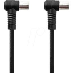 NEDIS N CSGL40120BK30 - Cable coaxial, conector hembra IEC IEC, 3.00m, redondo, negro