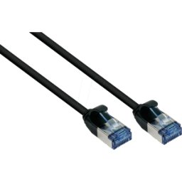 GOOD CONNECTIONS GC 8060-HS010S - Cable de interconexiones Cat.6a, U/FTP PiMF, Slimline, 1m, negro