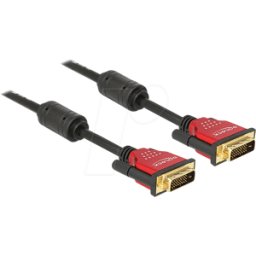 DELOCK 84345 - Cable DVI Monitor DVI 24+1 macho, enlace doble, 2 m