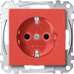 MERTEN EL SM 23000306 - Sistema M, toma de corriente, CEE 7/3 - tipo F, rojo rubí