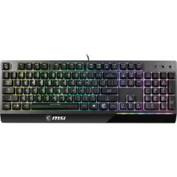 MSI GK30 SW - Teclado para juegos, USB, RGB, negro, de