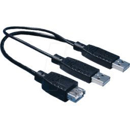 GOOBAY AK 670X2-1 - Cable USB 2.0, enchufe 2x a a conector hembra