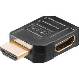 GOOBAY 51724 - Adaptador, conector HDMI macho a conector hembra HDMI hembra, 90