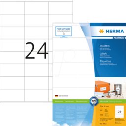 HERMA 4453 - Etiquetas universales, 70 x 36 mm, 2400 unidades, blancas