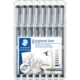STAEDTLER 308SB8 - Pigmet liner, con 8 anchos de línea