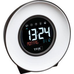 TFA DOSTMANN TFA 60202302 - Alarma de luz con sonidos de la naturaleza y cambio de color