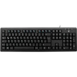 V7 KU200GS-DE - Teclado, USB, negro, de