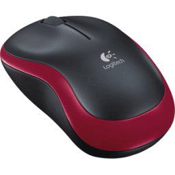 LOGITECH M185 RT - Ratón (mouse), inalámbrico, rojo