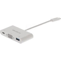 NEDIS N CCGP64760WT02 - Cable adaptador USB, conector tipo C > USB a, tipo C, VGA, 0,2 m