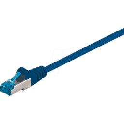 GOOBAY PATCH-C6AQ 1,5BL - Cable de interconexiones de alta calidad Cat.6a, azul, 1,5m