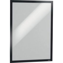 DURABLE 487301 - Marco de información, a3, autoadhesivo, abatible, negro,