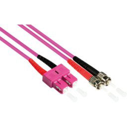 GOOD CONNECTIONS GC LW-805TC4 - Cable de conexión LWL Duplex OM4 50/125 SC/ST, 5m, violet