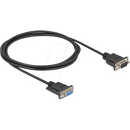 DELOCK 87834 - Cable serie, RS-232, macho/hembra, delgado, 2 m