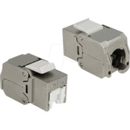 DELOCK 86385 - Conector hembra Keystone RJ45 >LSA sin herramientas Cat.6a STP -