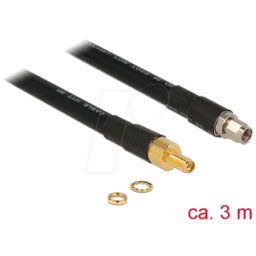 DELOCK 13015 - Cable de antena RF, conector RP-SMA > conector hembra RP-SMA, 3