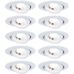PAULMANN PLM 99995 - Luminaria de encastre, 4,8 W, 3000 K, 450 lm, dimm, blanco, jueg