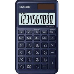 CASIO SL1000SCNY - Calculadora CASIO, solar, azul oscuro