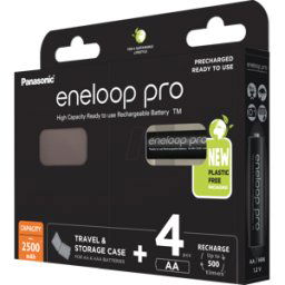 PANASONIC ENELOOP P 4XAAB - Eneloop PRO, batería NiMH, AA (mignon), 2500 mAh, 4-pack