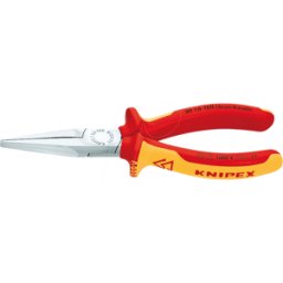 KNIPEX KN 30 16 160 - Alicates de punta plana VDE, alicates de boca larga, 160 mm