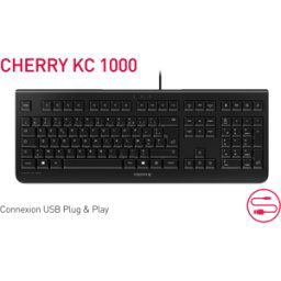 CHERRY JK-0800FR-2 - Teclado, USB, negro, diseño FR