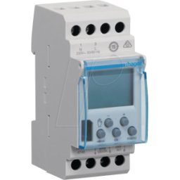 HAGER EGN103 - Temporizador semanal, 1 cambiador, 16 a, 2 PLE, digital