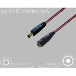 BKL 075906-4000 - Cable adaptador, 4000 mm, conector de CC a acoplamiento de CC