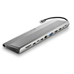 NGS Wonderdock 12 Pro Adaptador USB-C a 1xUSB 2.0/2xUSB 3.0/1xUSB-C 3.0/HDMI/DP 100W/VGA/Audio/RJ-45