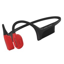 Suunto Wing Auriculares Deportivos de Conducción Ósea Bluetooth con Luces LED y Batería Externa Rojo