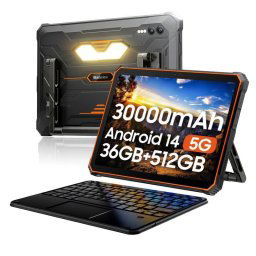 Blackview Active 10 Pro 5G 11" 12GB/512GB Tablet Android 14 30000mAh Naranja + Teclado Bluetooth