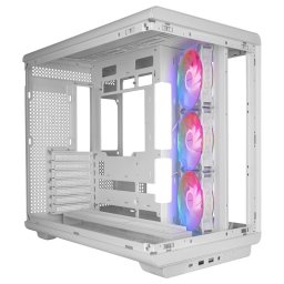 Mars Gaming MC-REV Torre ATX Doble Cristal Templado 3x Ventiladores ARGB Blanca