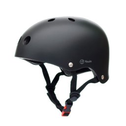 Youin MA1016 Casco Homologado EN1078 para Bicicletas y Patinetes, Ligero y Cómodo, Ajustable, Negro