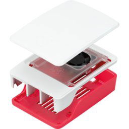 RASP 5 CASE RW - Funda para Raspberry Pi 5, frambuesa/blanco
