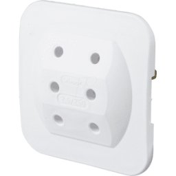 KOPP 3-FACH EA WS - Enchufe intermedio, adaptador de enchufe triple, blanco
