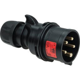 PC ELECTRIC SHARK 025-6X - Tapón de TIBURÓN - 32A, 5p 6h - negro