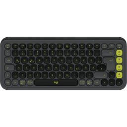 LOGITECH POPIKSW - Teclado, Bluetooth, negro-verde, QWERTY