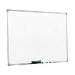 Pizarra blanca q-connect melamina marco de aluminio 120x90 cm
