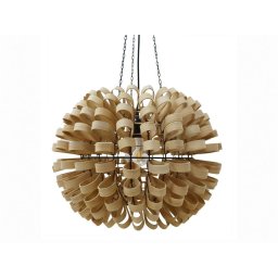 Lampara Techo Bola de 40 cm Tiras de Abeto Natural Aeja