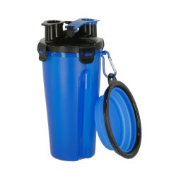Kerbl Pet recipiente de viaje para pienso y agua - 2 recipientes de viaje de 350 ml + 250 ml