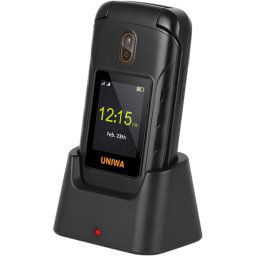Lipa Uniwa V909T Teléfono para Mayores 4G Negro