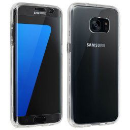 Avizar Fundas Protectora de Silicona y Policarbonato Protección 360º Transparente para Samsung Galaxy S7 Edge