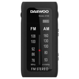 Daewoo DW1109 Radio Portátil Mini Negra