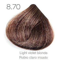 Tinte de pelo Sergilac con Keratina y Argan 8.70 (8.6) Rubio Claro marron irisado violaceo 60ml