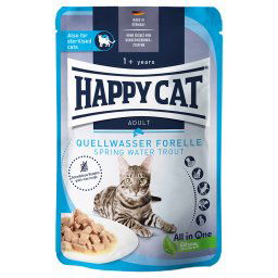 Happy Cat carne en salsa comida húmeda para gatos en sobres 12 x 85 g - Trucha de agua de manantial