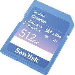 SANDISK SDSDXEP512GGNCIS - Tarjeta de memoria SDHX, Creator SD UHS-II 512GB