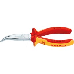 KNIPEX KN 25 26 160 - Alicates de punta redonda VDE, curvados 40°, 160 mm