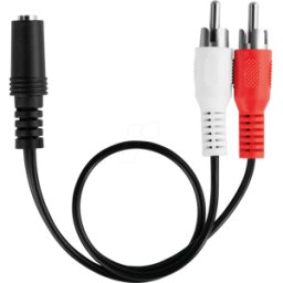 HDSUPPLY HDS LP-AA115-V2 - Conector hembra jack estéreo de 3,5 mm a 2 conectores RCA
