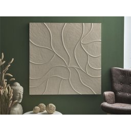 Panel Decoracion Lineas Onduladas Relieve Color Topo Aveyro