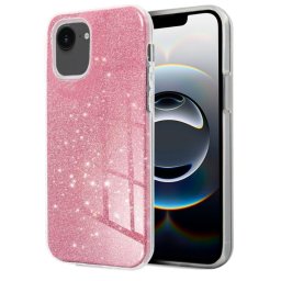 Carcasa COOL para iPhone 16e / iPhone 17e Glitter Rosa