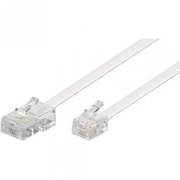 Goobay Cable de Teléfono RJ11 a RJ45 Macho/Macho 3m Blanco